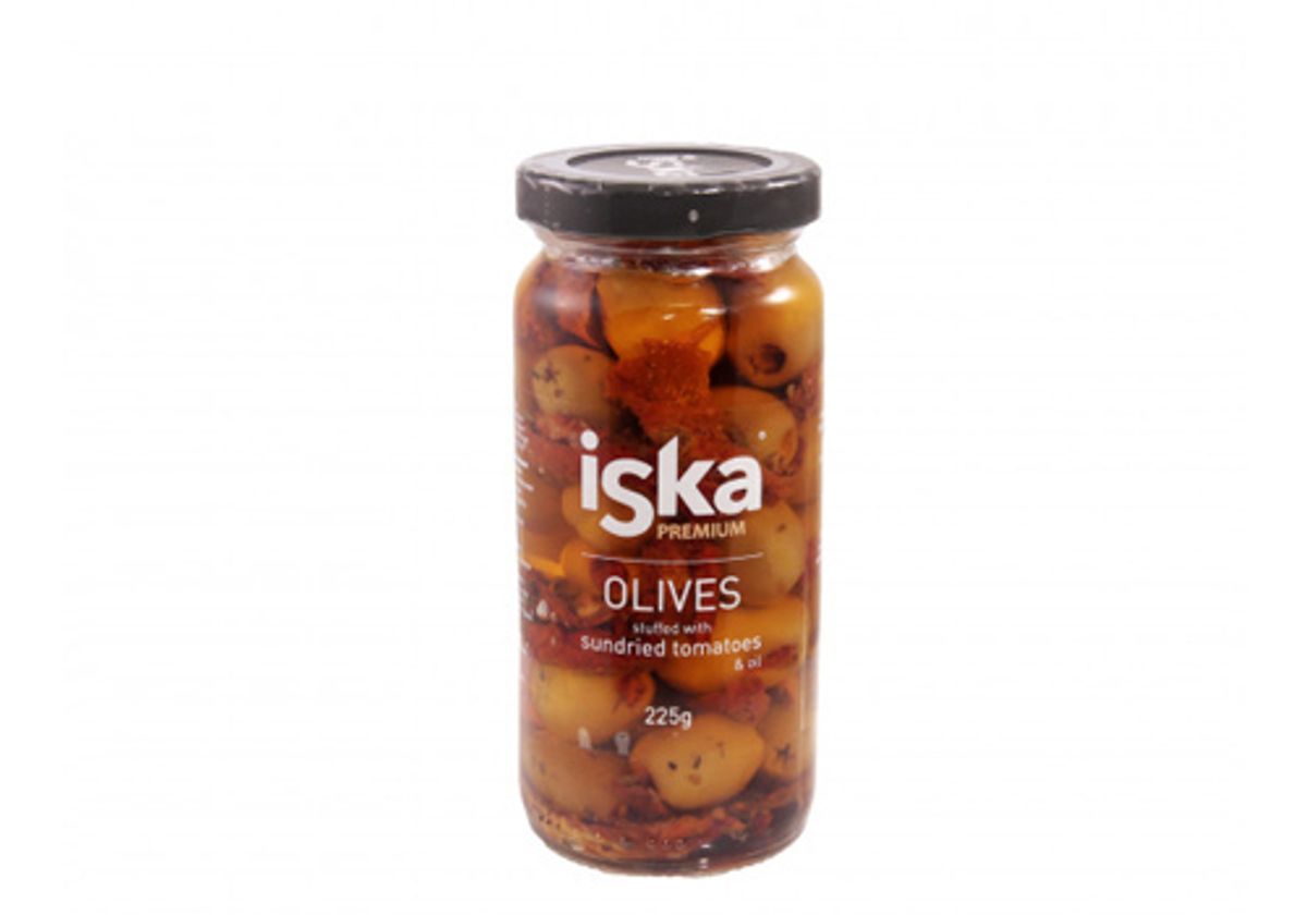 Оливки фаршированные вяленными томатами Iska, 225г