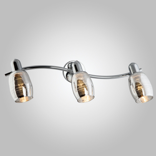 Настенный светильник со стеклянными плафонами 20033/3 хром