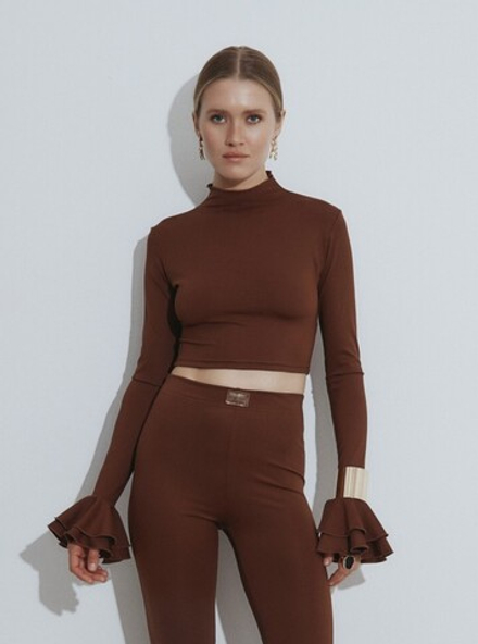 Лонгслив "Belle", цвет корица, р-р OS