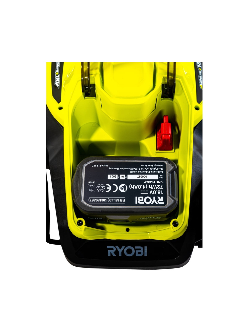 Газонокосилка Ryobi ONE+ 33cm; 1x аккумулятор 4.0Aч RLM18X33B40 5133004306