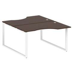 Metal System Рабочая станция криволинейная на О-образном м/к БО.РАС-СА-2.2 Венге Цаво/Металл Белый 1