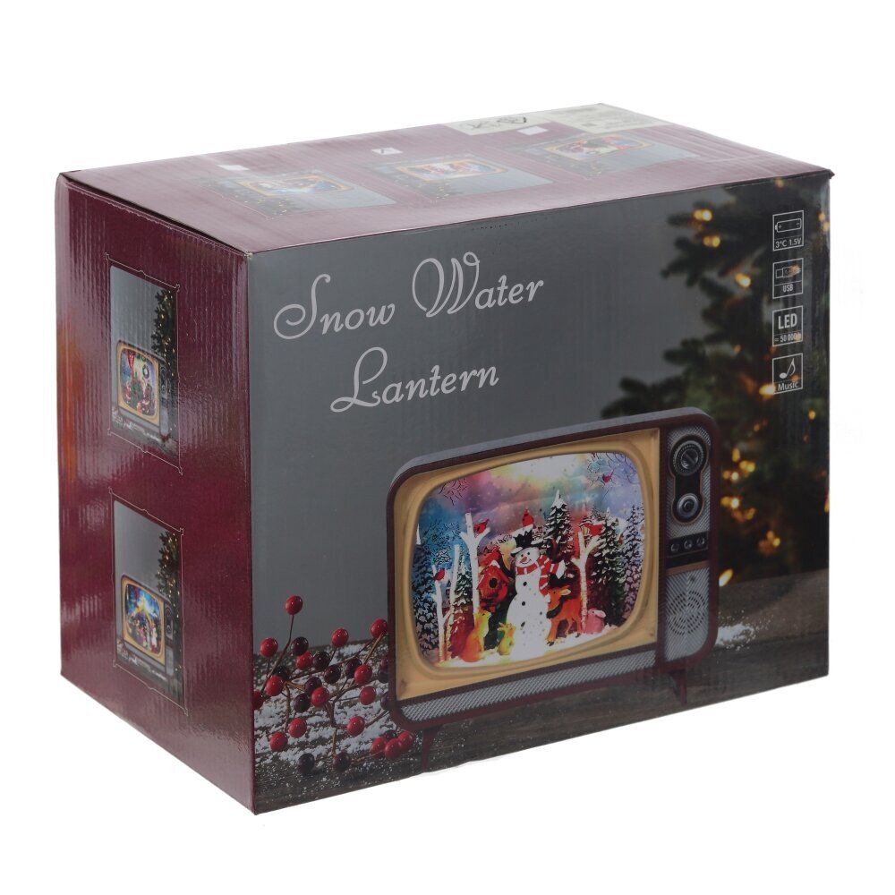 GAEM Изделие декоративное "Телевизор" (подсвет,вьюга,музыка, LR14х3 н/п +USB 100 см), L2, L21 W12 H17 см