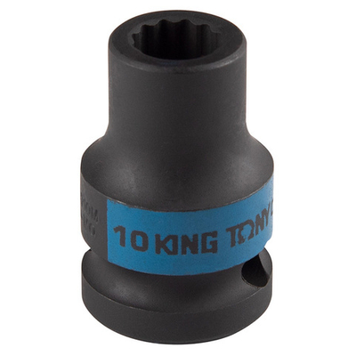 KING TONY (453010M) Головка торцевая ударная двенадцатигранная 1/2", 10 мм