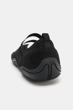 ZARA БАЛЕТКИ С ЭЛАСТИЧНЫМИ РЕМЕШКАМИ, ЧЕРНЫЙ