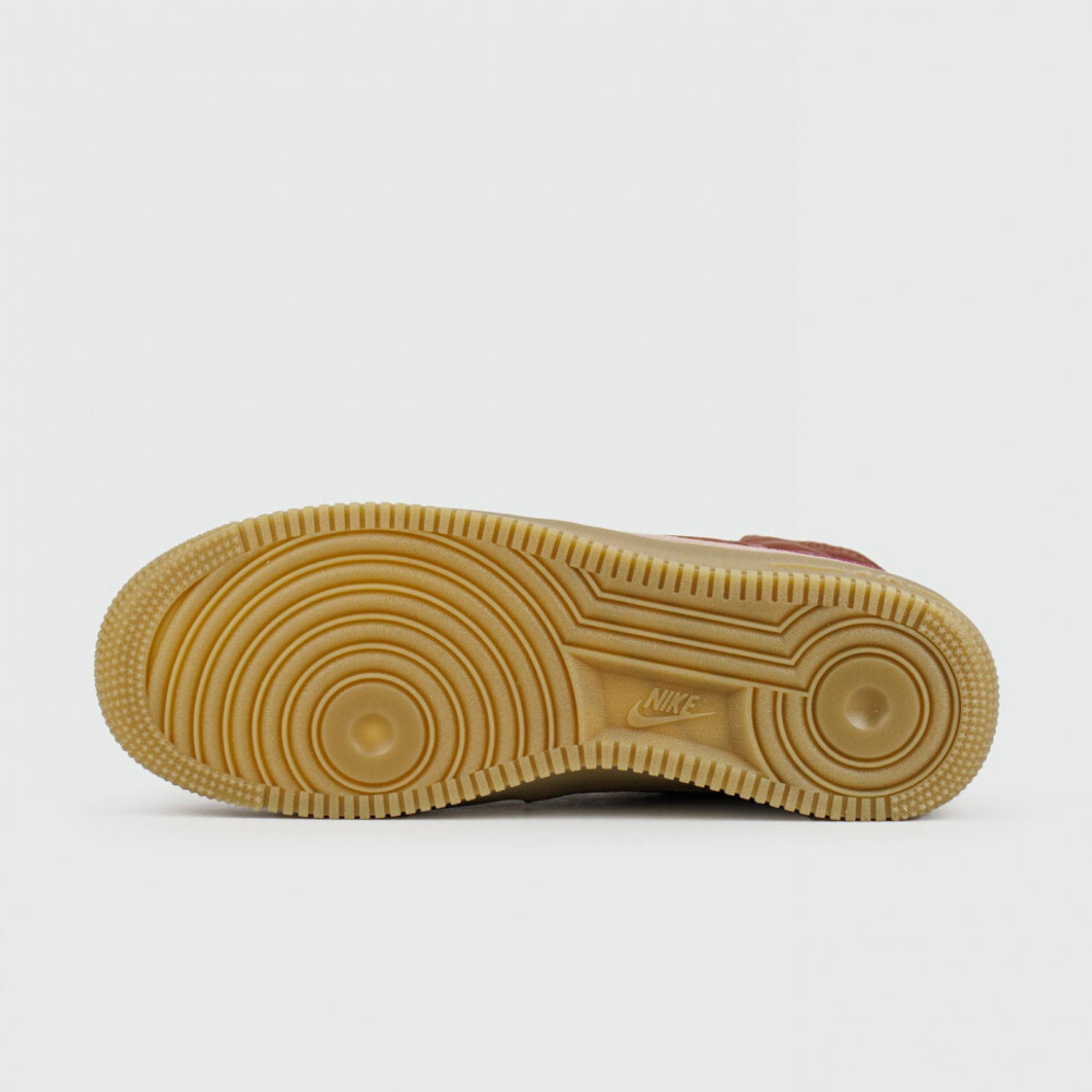 кроссовки Nike Air Force 1 Shell Brown / Gum