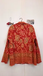 Куртка Soeurs Расписанная Золотом/Gold Red Jacket красная