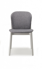 Стул деревянный с обивкой Scab Design Natural Finn, матовый серый бук, серый