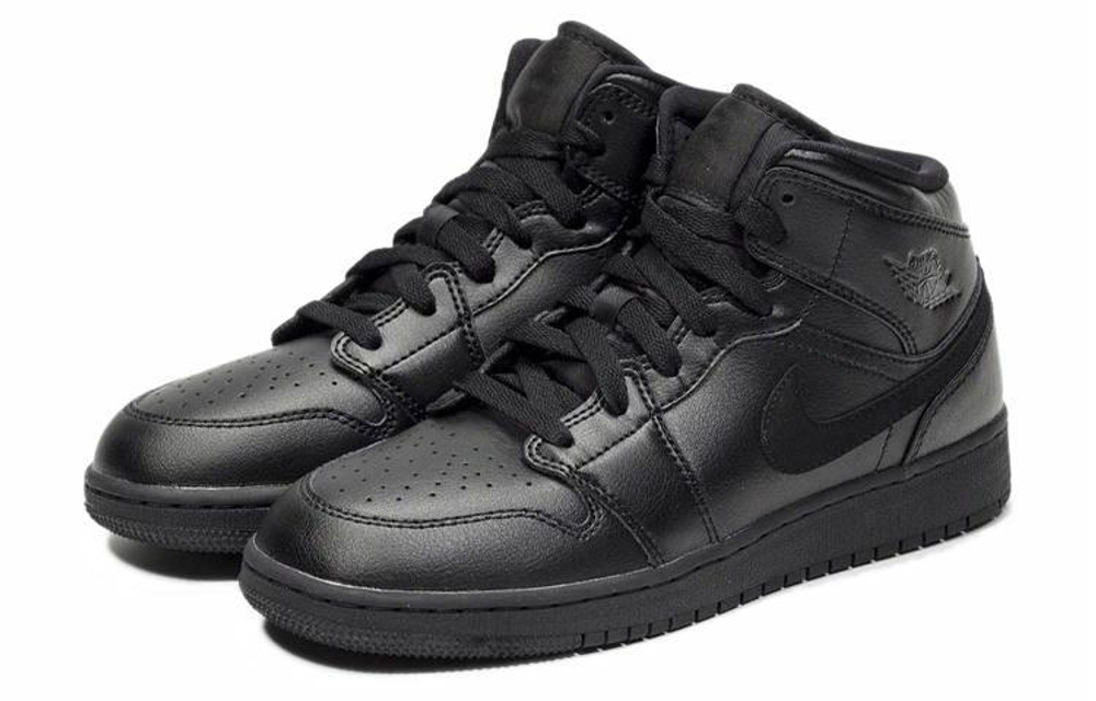 Кроссовки Jordan Air Jordan 1 Mid "Deep Black" (Женская размерная сетка)