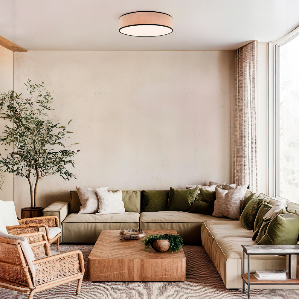 SLE6010-502-60 Светильник потолочный ST-Luce белый/бежевый, черный LED 1*60W 4000K VENTE