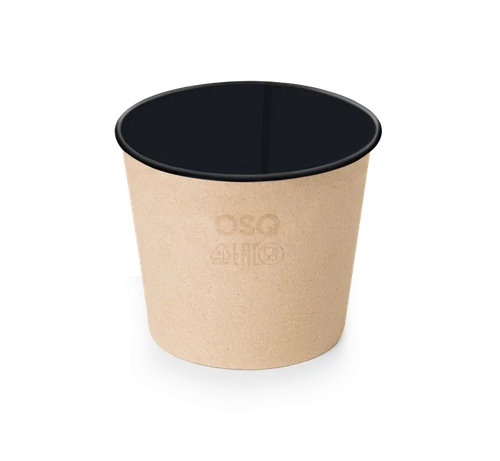 OSQ ROUND BOWL 400 BLACK WOOD