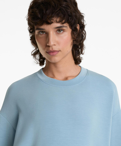 Oysho Толстовка удлиненная с мягким на ощупь модалом, голубой