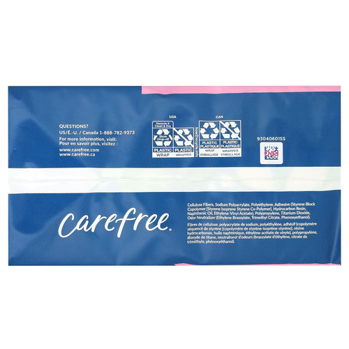 Carefree, ультратонкие, супердлинные прокладки с крылышками, 28 штук