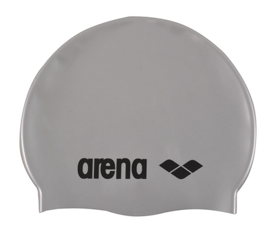 91670 051 1sz Arena 24 шапка для плавания CLASSIC SILICONE JR silver-black