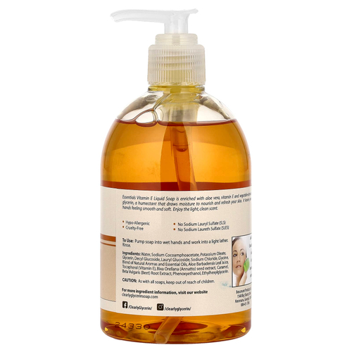 Clearly Natural, Essentials®, глицериновое мыло для рук, с витамином E, 354 мл (12 жидк. унций)