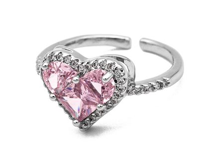 Кольцо "Сердце. Pink" 12мм