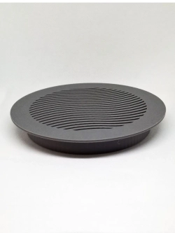 Решетка вентиляции с фланцем D 125 мм (пластиковая, серая)