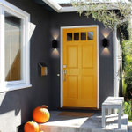 Уличный светодиодный настенный светильник 1х2Вт, 156лм, 3000К, IP54, алюминий, чёрный