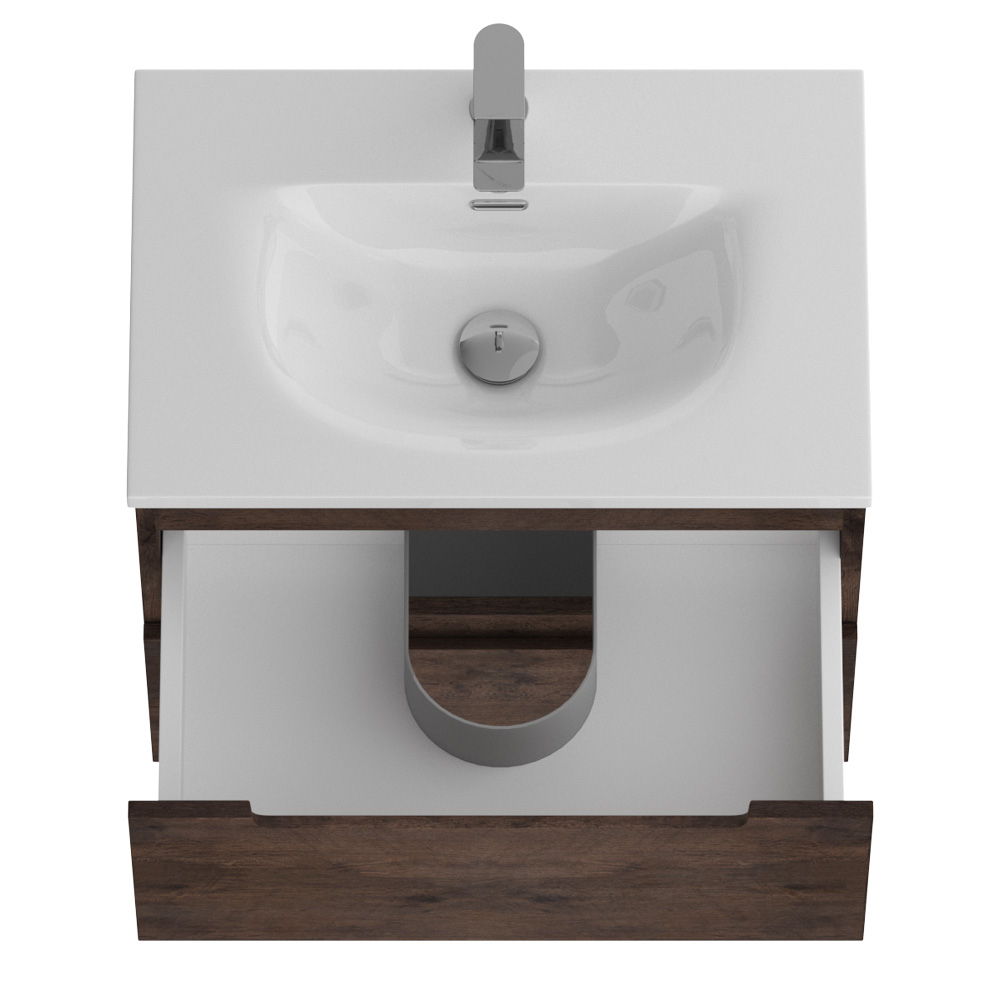 Тумба подвесная с раковиной BelBagno ETNA39-600/390-2C-SO-RW-P+BB-8099-3-60