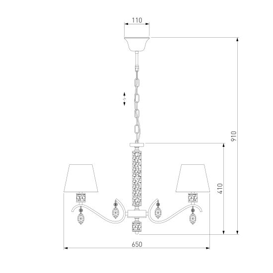 60103/5 / подвесной светильник / перламутровое золото