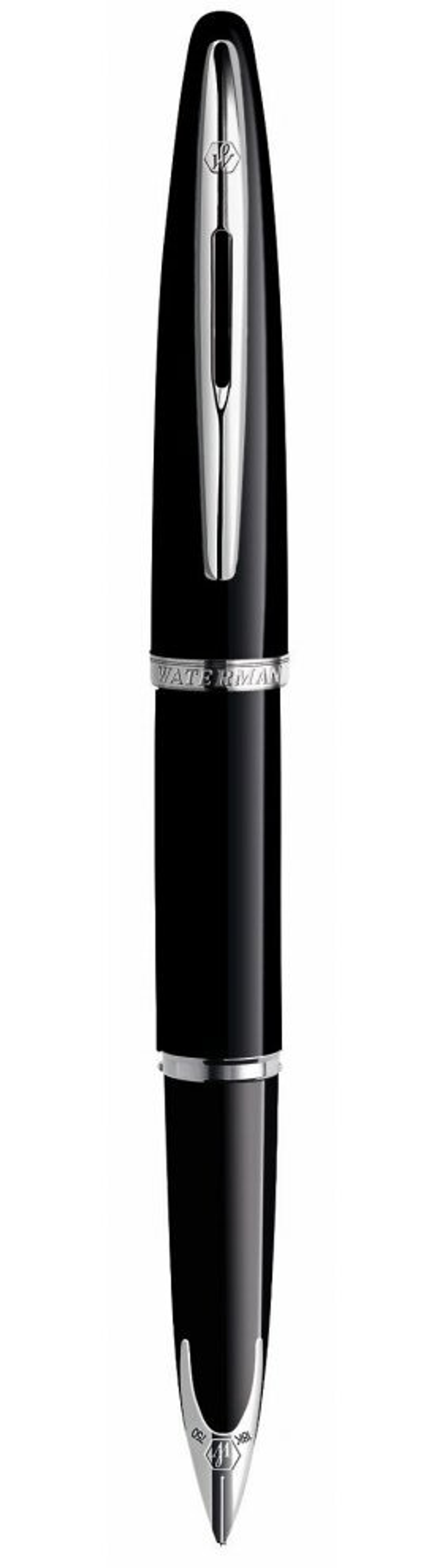 Перьевая ручка Waterman Carene, цвет: Black ST, перо: F или М чернила: blue