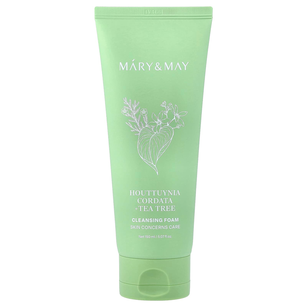 Mary & May, очищающая пенка с хауттюйнии (Houttuynia cordata) и чайным деревом, 150 мл (5,07 жидк. унции)
