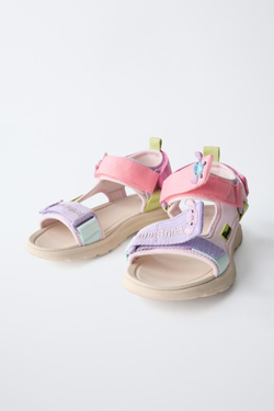 ZARA СПОРТИВНЫЕ САНДАЛИИ С ПРИНТОМ LILO & STITCH © DISNEY, РАЗНОЦВЕТНЫЙ