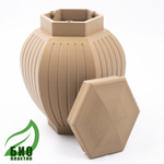 Био-урна "Лотос" из PLA-пластика бежевая M