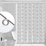 Штора для ванной 180*180см 12 колец "Rosenberg" R-730239