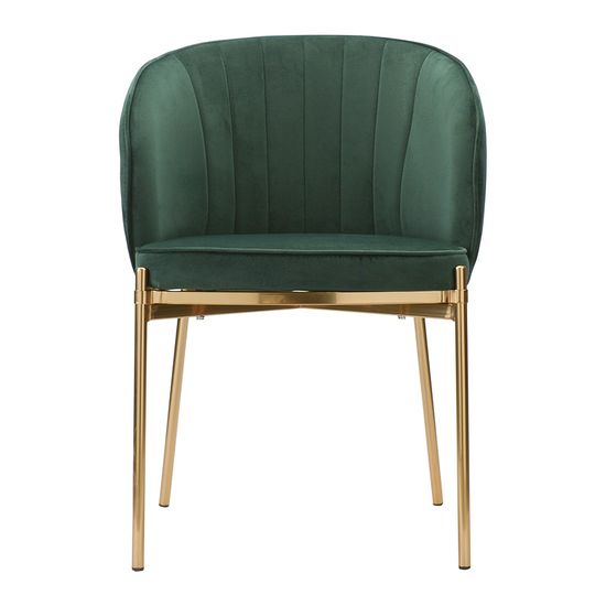Стул coral, велюр, зеленый