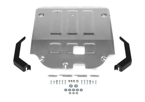 Защита картера и КПП Rival для Hyundai Bayon 2021-н.в., алюминий 3 мм., с крепежом, штампованная, 333.2201.1