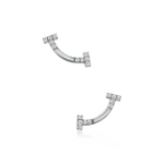 Серьги из белого золота 18k с бриллиантами, Tiffany 💎 T smile New