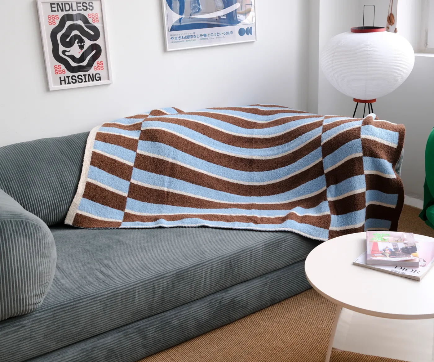 Плед в полоску, 170х120см