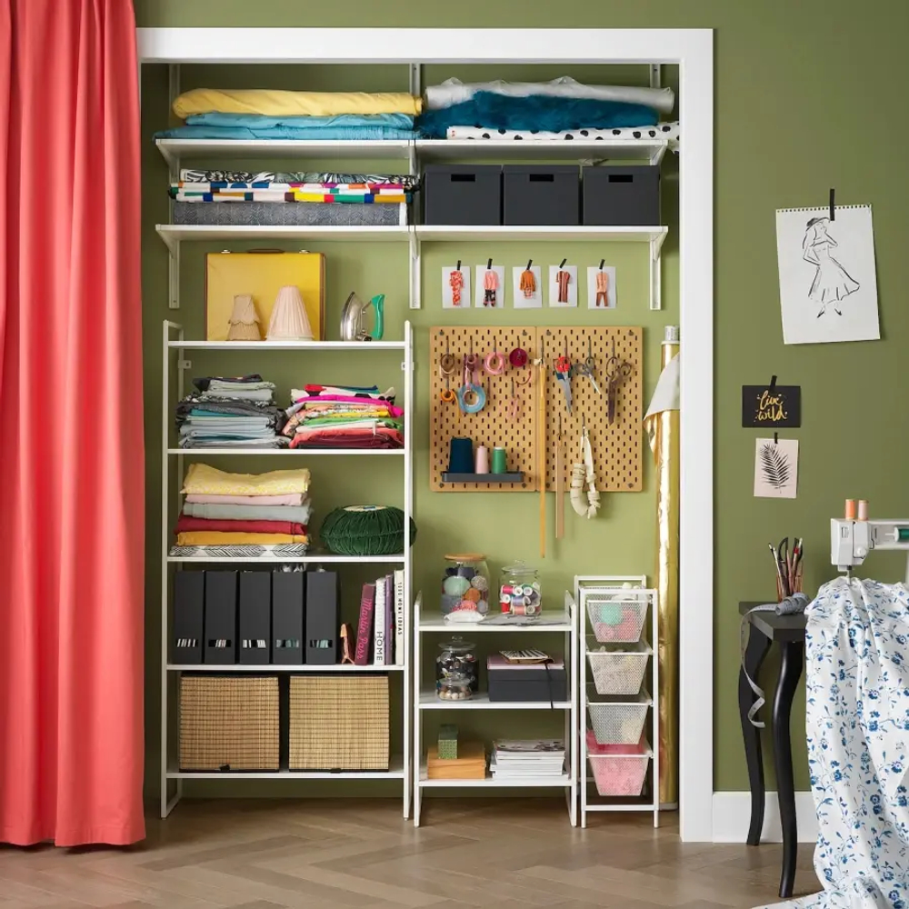 Открытый шкаф - JONAXEL IKEA/ЙОНАКСЕЛЬ ИКЕА, 51х160х162 см, белый