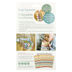 Sage Spoonfuls, Многоразовые пакетики для еды, от 4 месяцев, 6 упаковок
