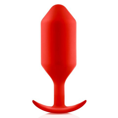 Анальная пробка b-Vibe Snug Plug 6, красная, 18,5 см, тяжёлая