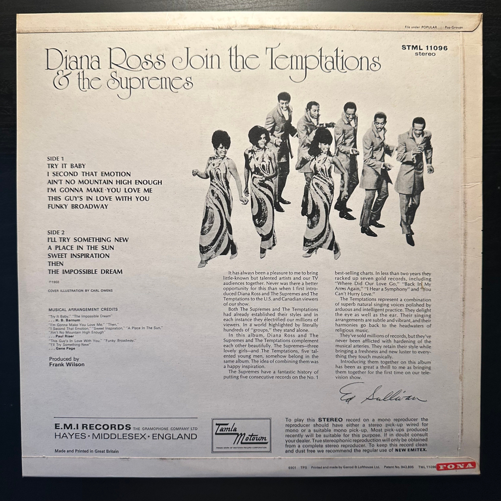 Diana Ross & The Supremes Join The Temptations- Diana Ross Join The Temptations & The Supremes (Дания 1968г.)