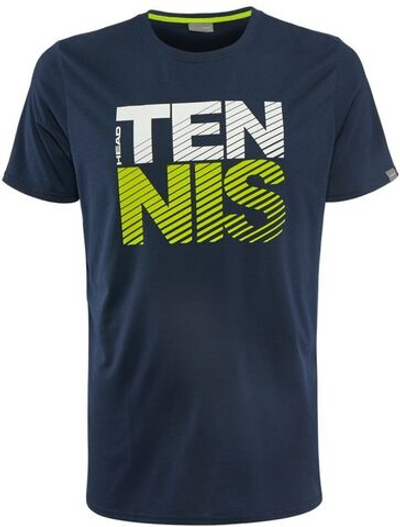 Футболка для мальчика теннисная Head Club Chris T-Shirt JR - dark blue