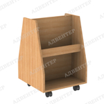 Книжная витрина на колёсах двусторонняя