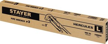 STAYER Hercules-L, №3, 2″, 560 мм, трубный ключ с прямыми губками (27331-3)