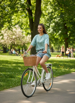 Футболка женская молочная оверсайз хлопок