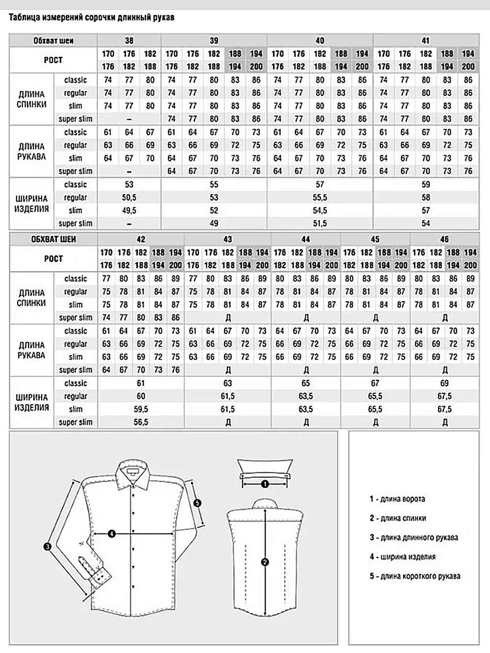 Сорочка мужская VESTER 72914 74