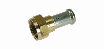 Муфта накидная гайка, плоское уплотнение, HENCO(ХЕНКО) латунь пресс, 26x1"