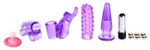 Набор насадок 4 PLAY с мини-вибратором (Цвет: фиолетовый)