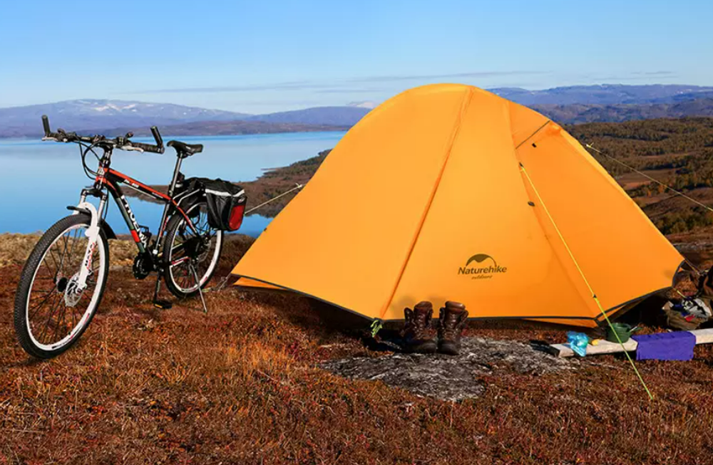 Палатка Naturehike Cycling Si 1-местная, алюминиевый каркас, сверхлегкая, оранжевый