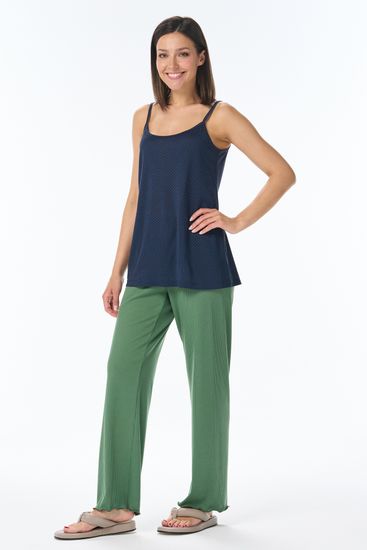 Майка женская на тонких бретелях Лори L1131-G59.2F01 тёмно-синяя