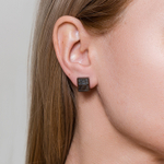 Серьги Fiore Luna Пирамида SHELL AE02788-9 BW/S
