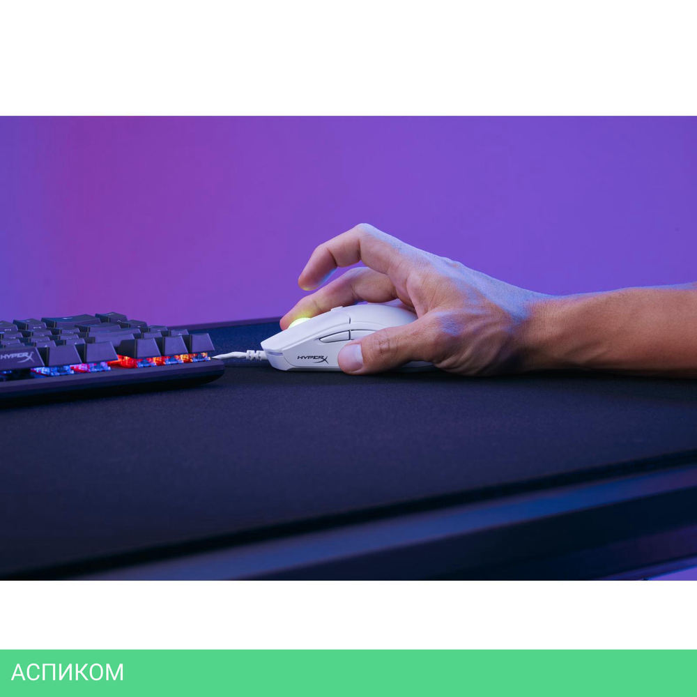 Мышь HyperX Pulsefire Haste 2 белый (6N0A8AA)