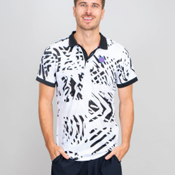 Мужское теннисное поло BIDI BADU Melbourne Polo Men - White, Black