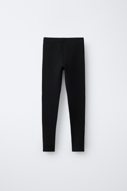 ZARA ЛЕГГИНСЫ В РУБЧИК, ЧЕРНЫЙ