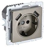 Розетка с заземлением  IEK BR-R14-16-U21-D31-K37